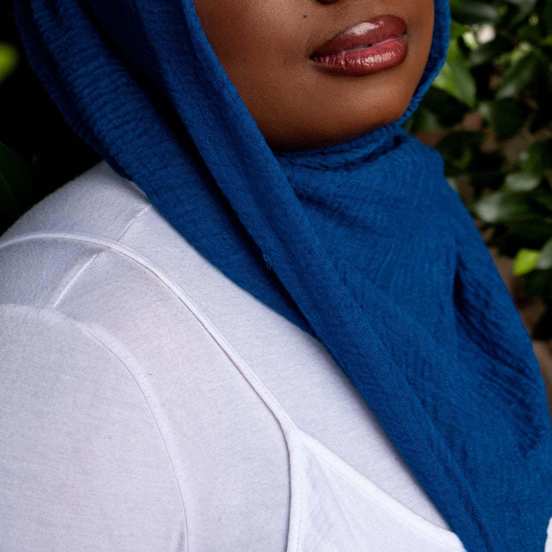 " Neelab " Royal Blue Ultra Soft Cotton Crinkle Hijab Shawl